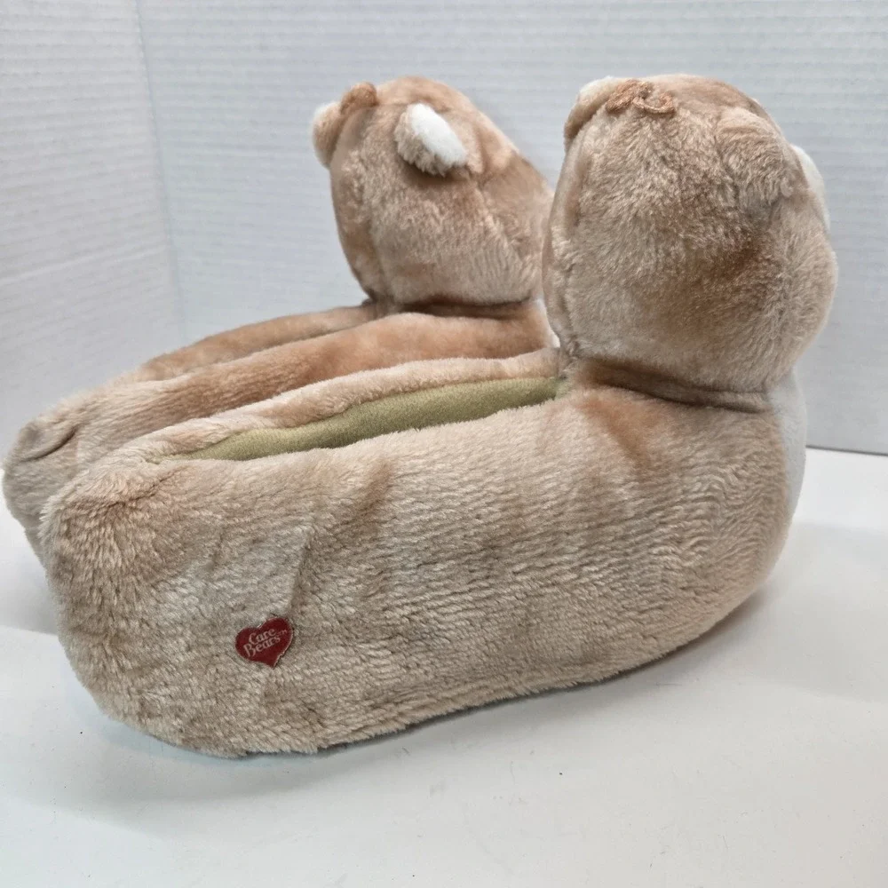 Vtg 80s Tenderheart Bear Care Bear Slippers House Shoes 1984 Size 2-3‎